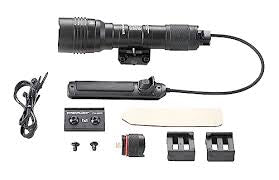 STREAMLIGHT PROTAC RAIL MOUNT HL-X 1000 LUMEN MUILTI-FUEL WEAPON LIGHT WITH REMOTE SWITCH,TAIL SWITCH,CLIPS, and CR123A BATTERIES,BOX, black
